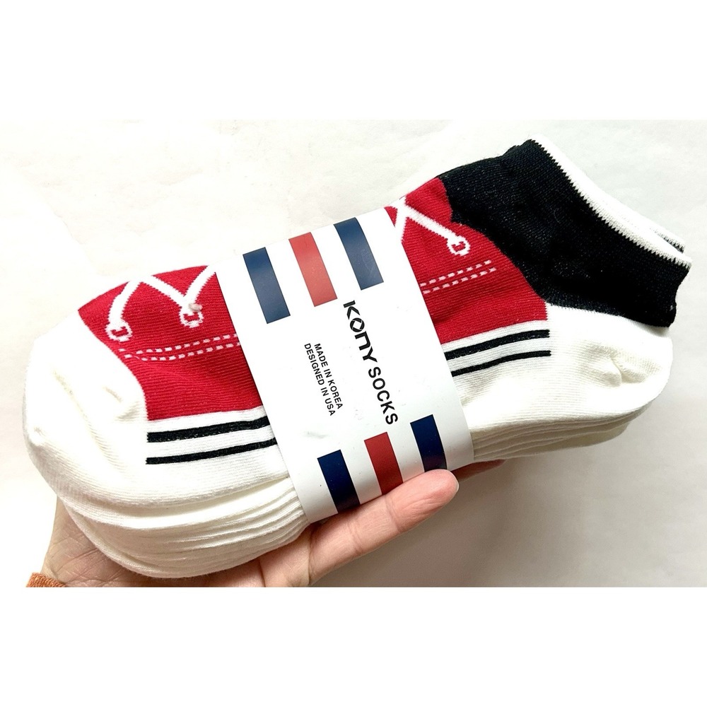 Kony Womens 5 pack Lightweight Cotton Novelty Low Cut Socks Cool Sneakers Ankle